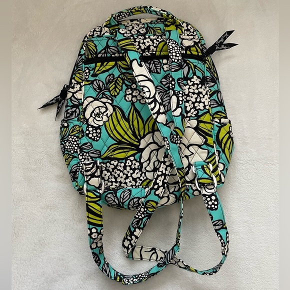 Vera Bradley Floral Backpack - Blue and Green 13x12 inches main image 7